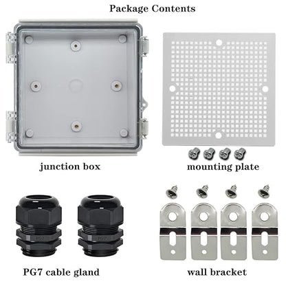 Zulkit Junction Box IP67 Waterproof Electrical Box Hinged Clear Cover Stainless - Image 6