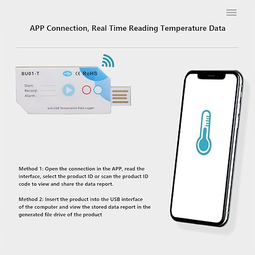 Disposable Temperature Humidity Data Logger, Built in USB, Accurate to ±0.5°C - Image 7