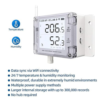 UbiBot GS1-A Smart WiFi Thermometer Hygrometer, IP65 Temperature & Humidity - Image 8