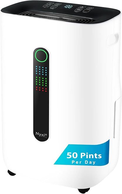 Nyxi 4, 500 Sqft / 50 Pints Compressor Dehumidifier, Smart Digital Humidity by Nyxi