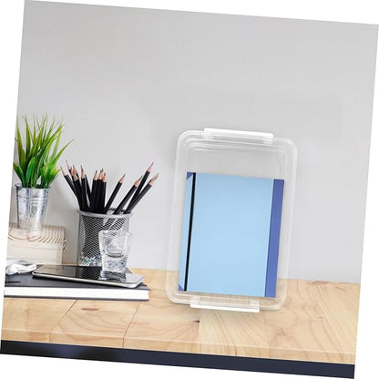 Flat Transparent File Storage Box Business Certificate Organizer - Image 6