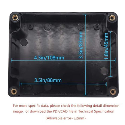 Junction Box, Zulkit Project Box IP65 Waterproof Outdoor Box ABS Plastic - Image 5