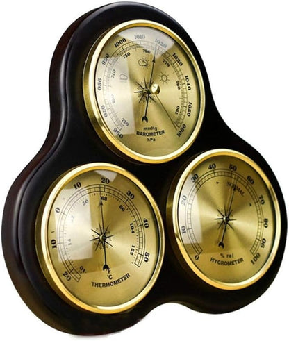3-Piece Triangular Hygrometer Pressure Gauge Thermometer Barometer - Image 3