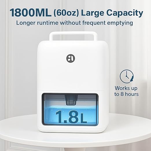 Aeronova 60oz Dehumidifier for Home, 1.8L Large Water Tank, Small Dehumidifier - Image 2