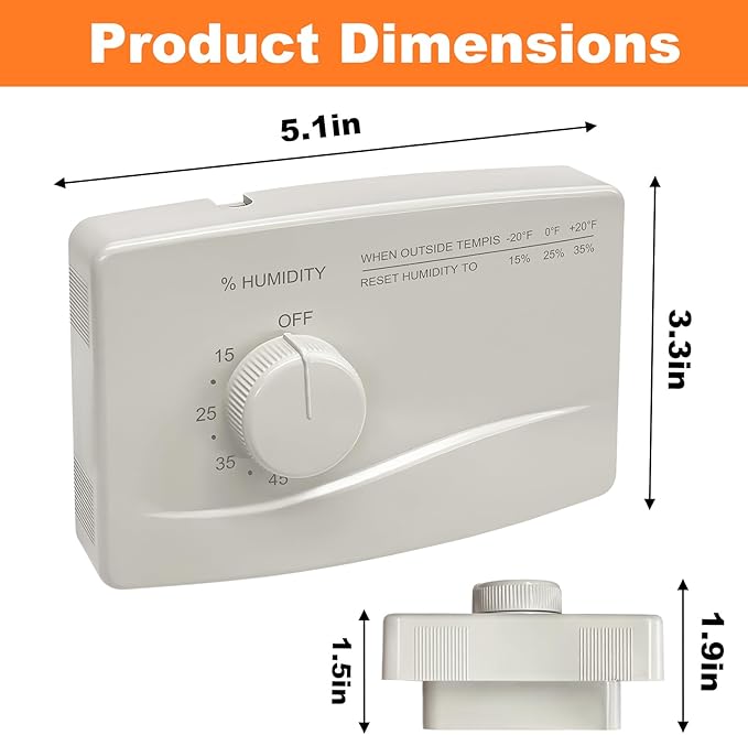 4655 Wall Mounted Humidifier Control Humidistat, Manual Humidistat Digital - Image 2