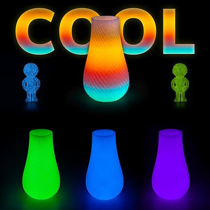 AMOLEN Glow in The Dark 3D Printer Filament Bundle, Glow Filament Multicolor - Image 4
