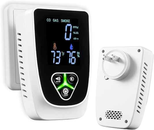 5-in-1 Plug-in Carbon Monoxide & Smoke Detector by zealme