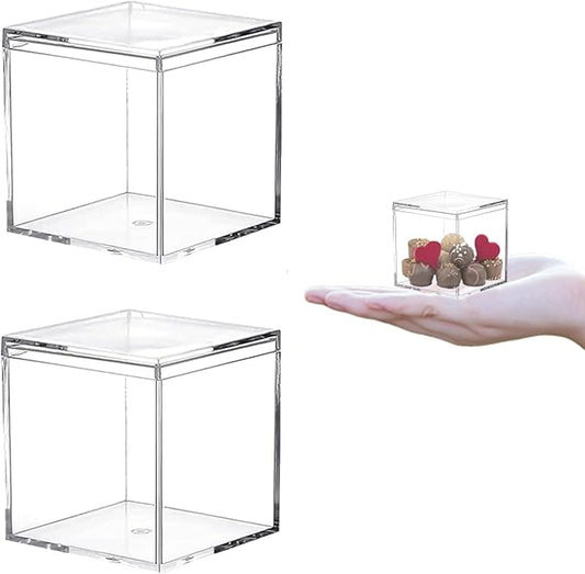 Acrylic Box 2Packs Clear Boxes by LOVPLAY