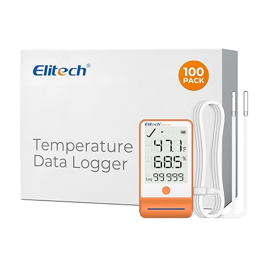 Elitech 100Pack GSP-6 Bluetooth Data Logger Temperature Humidity by Elitech