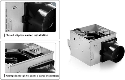 Bathroom Exhaust Fan 110 CFM 1.5 Sone, 4 Inch Duct, Quiet Energy Saving - Image 4