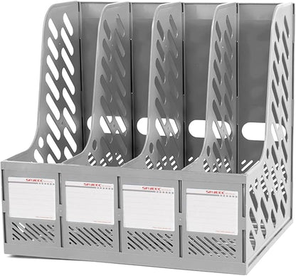 SAYEEC Magazine File Holder, Plastic Desktop File Folder Organizer by SAYEEC