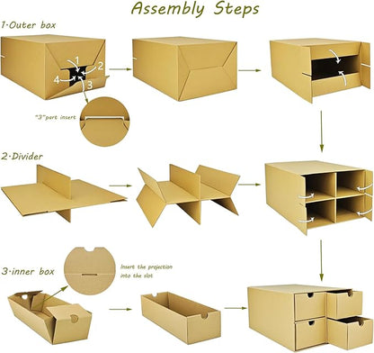 6 Sets Trading Card Storage Boxes, Includes 24-750 CT Boxes & 96 Dividers - Image 4