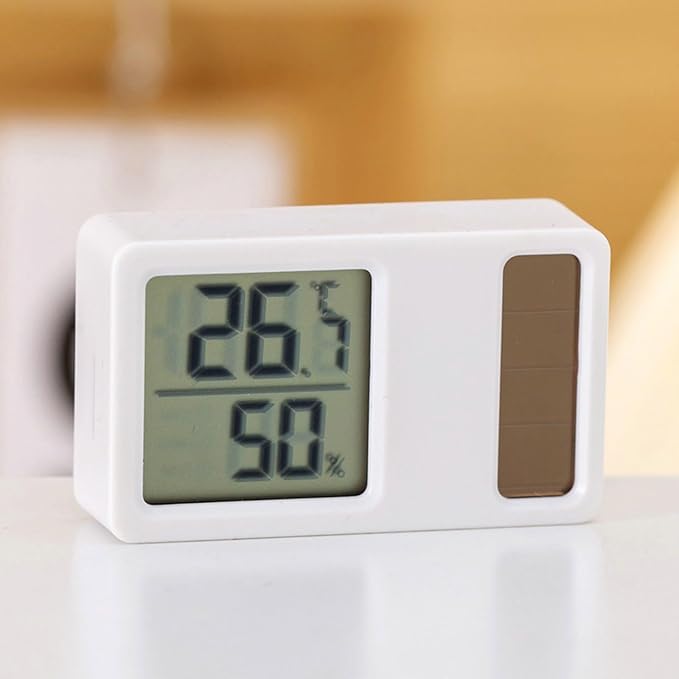 Thermometers Hygrometer Solar Power Desktop Temperature Humidity Meter Gauge - Image 5