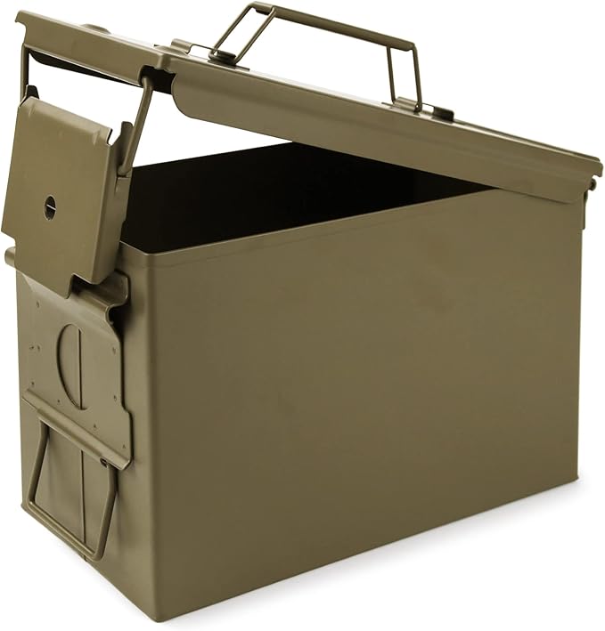 GUGULUZA Metal Ammo Can 30/50 Cal, Lockable Bullet Storage Case, Waterproof & - Image 8