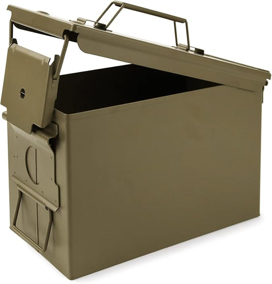 GUGULUZA Metal Ammo Can 30/50 Cal, Lockable Bullet Storage Case, Waterproof & by GUGULUZA