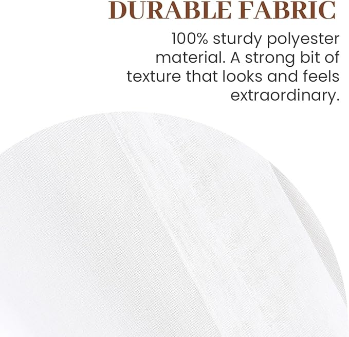 Dreaming Casa Solid Sheer Curtains Draperies White Rod Pocket 2 Panels 52" W x - Image 3