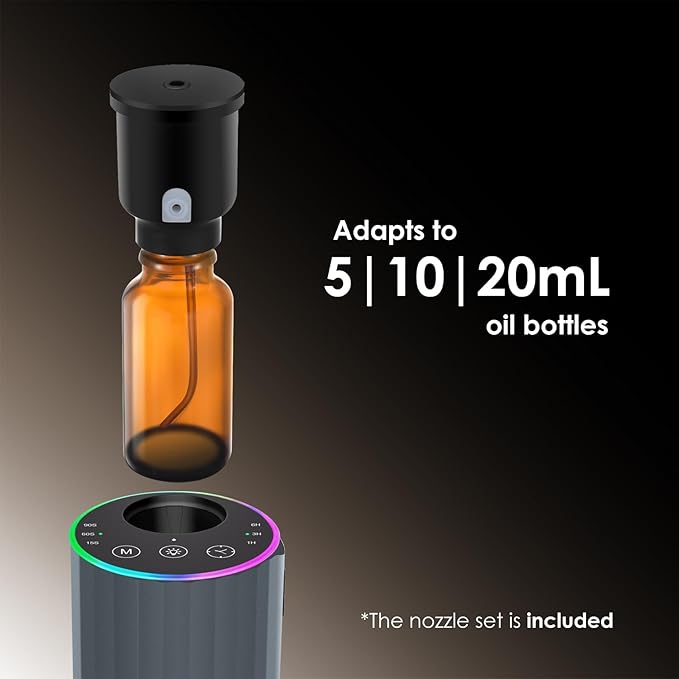Waterless Essential Oil Diffuser, Battery Powered Mini Scent Air Machine - Image 2