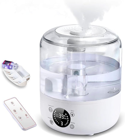 Humidifiers for Bedroom Baby, QWUE Top Fill 3L Humidifier Large Room, 28dB by QWUE