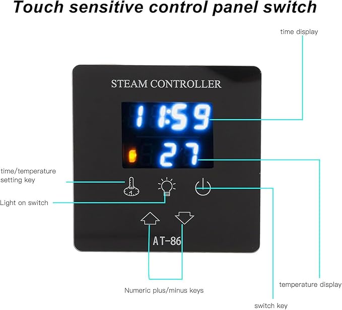 at Series steam Bath Generator AT-86 Controller, Sauna Heater Temperature - Image 3