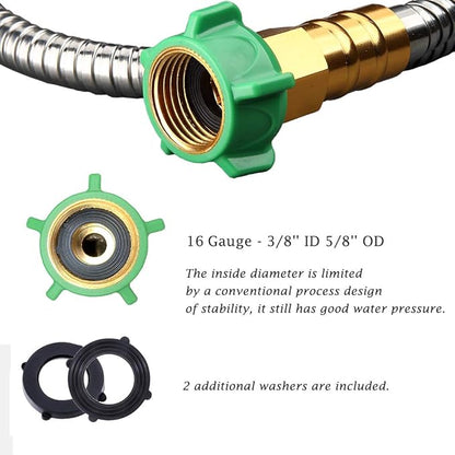 Beaulife 304 Stainless Steel Metal Garden Hose Connector 5 Feet Short Garden - Image 3