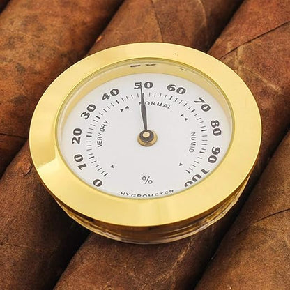 Golden Upgraded Hygrometer Humidity Meter Mini 38mm Round Glass Analog - Image 6