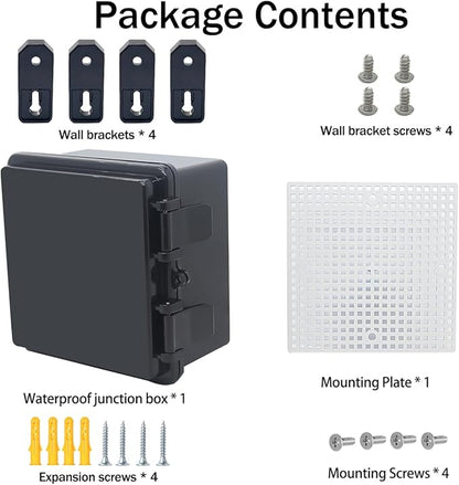 Junction Box, Hinged Black Cover IP67 Waterproof ABS Project Box - Image 6