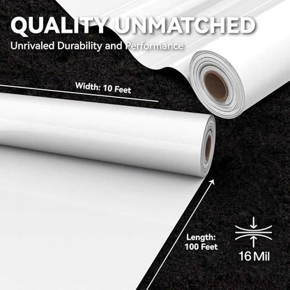 Crawl Space Vapor Barrier, 16 Mil Vapor Barrier, Heavy Duty Polyethylene Film - Image 4