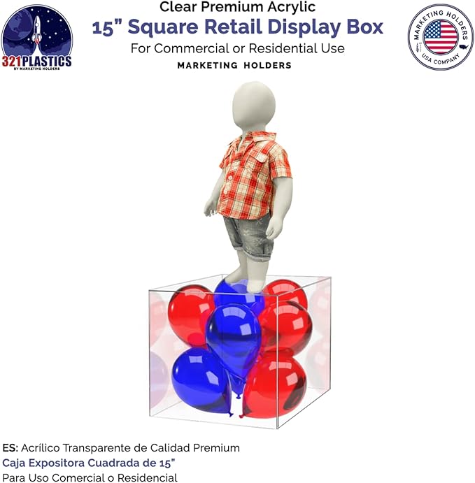 15" Acrylic Display Riser Box - Image 4