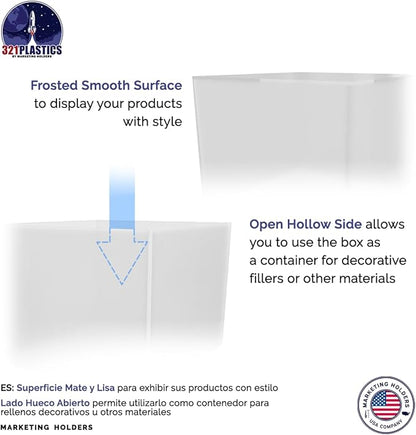 Acrylic Display Box Counter Retail Merchandise Storage Bin No Lid - Image 5