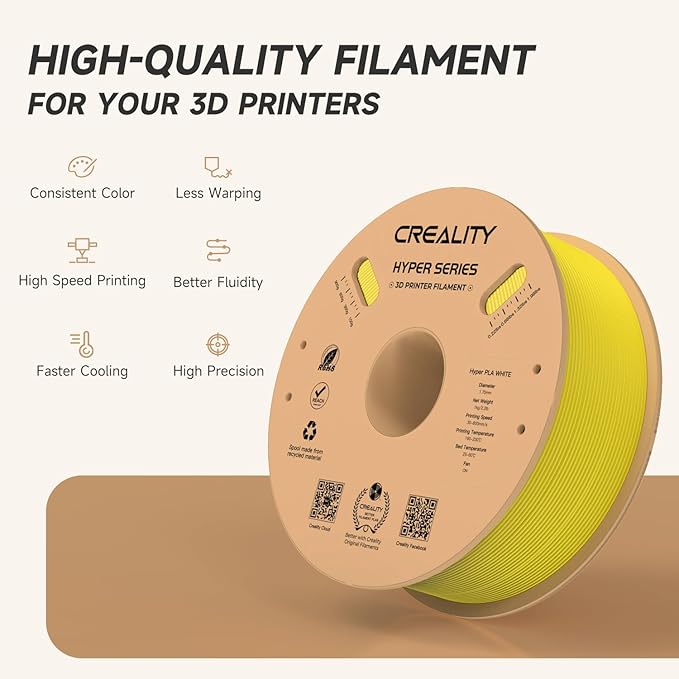 Official Creality Hyper PLA Filament 1.75mm, High Speed 30-600mm/s Rapid 3D - Image 3