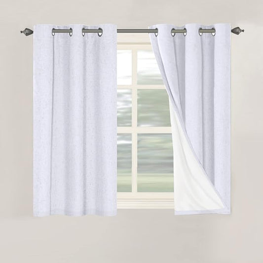 H.VERSAILTEX Primitive Linen Curtains 100% Blackout Curtain Drapes Burlap by HVERSAILTEX