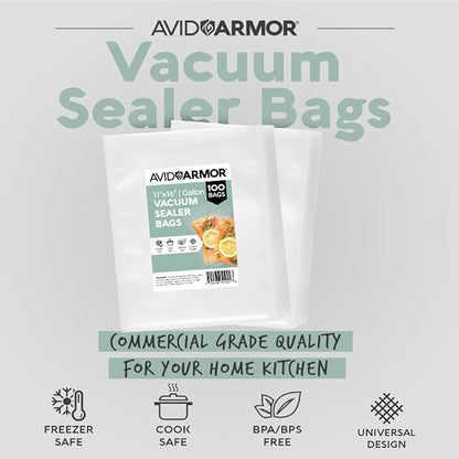 Avid Armor Vacuum Sealer Bags 100 Gallon 11"x16" - Image 2