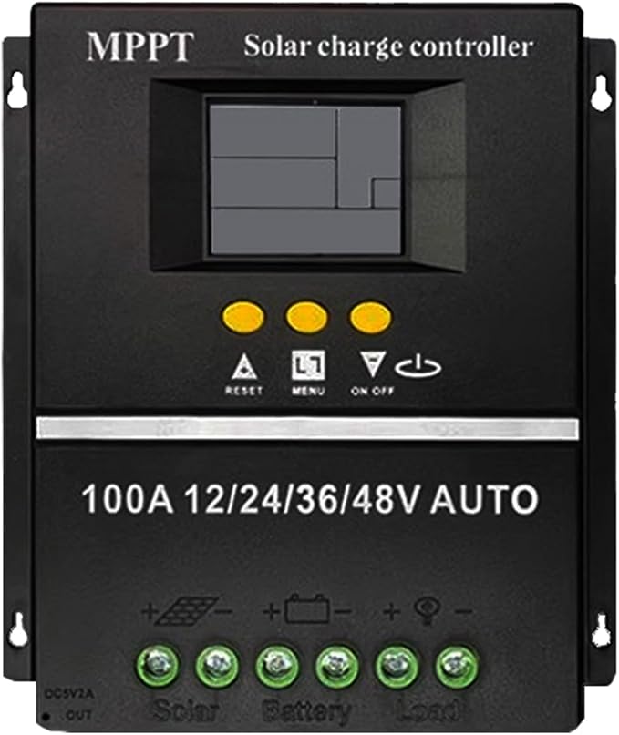 100A MPPT Solar Charge Controller, 12/24/36/48V, LCD Display, Dual USB - Image 5