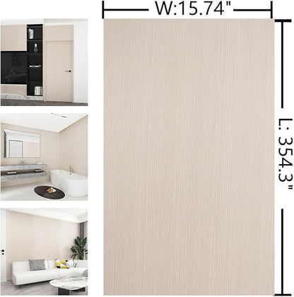15.74"x354.3" Beige Wood Wallpaper Peel and Stick Faux Wood Contact Paper Self - Image 7