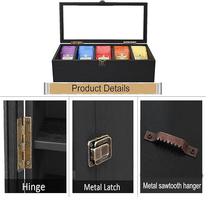 Wall Mounted Wooden Collectible Display Case 5 Shelf Display Storage - Image 6