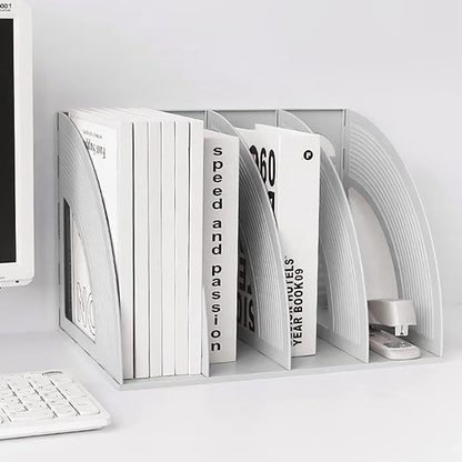 SAYEEC Sturdy Maganize Holder Desktop File Holder Organizer Plastic 4 Section - Image 6