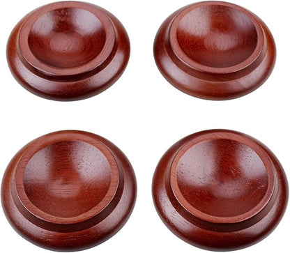4 Pcs Solid Wood Upright Piano Caster Cups, Furniture Caster Cups, HilerPunk - Image 4