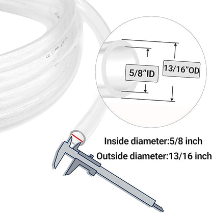 5/8’’ ID × 13/16’’ OD - 50 ft Clear Plastic Vinyl Tubing - Image 2