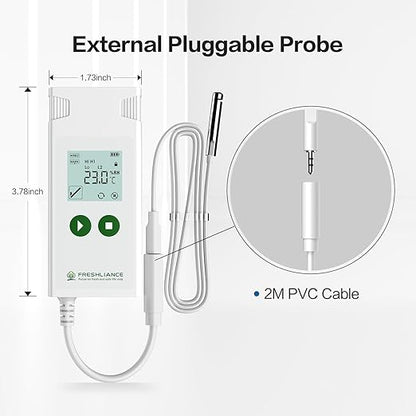 Freshliance Temperature Humidity Data Logger, Reusable Temperature Recorder - Image 3