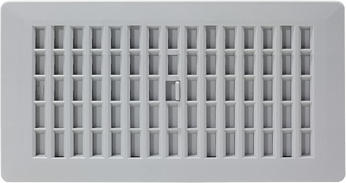 Decor Grates PL410-GY 4-Inch by 10-Inch Plastic Floor Register, Frost Grey - Image 2