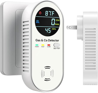 NICGOL 4-in-1 Upgraded Natural Gas Detector & Carbon Monoxide Detectors by NICGOLDetectorsforHomeSafe