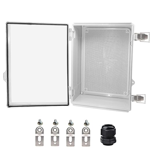 Waterproof Electrical Box, IP67 Junction Box Stainless Steel Latch Hinged Clear by YETLEBOX