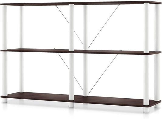 Homes: Inside + Out Apexa Modern 3-Tier Extra Wide Shelving Units, Collectibles by HOMESInsideOut