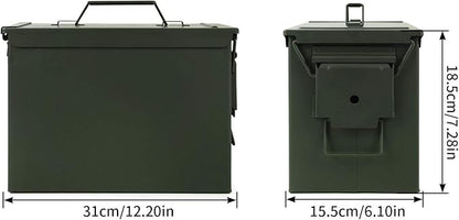 GUGULUZA Metal Ammo Can 30/50 Cal, Lockable Bullet Storage Case, Waterproof & - Image 6