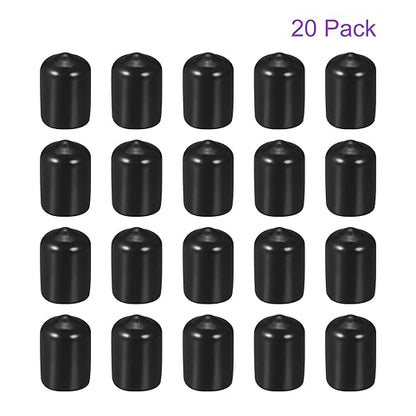 DMiotech 20 Pack 9/16" ID Black Screw Thread Protectors Rubber End Caps Bolt - Image 6