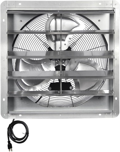 KEN BROWN 20 Inch Shutter Exhaust Fan, Gable Vent Fan, Wall Mount Ventilation by KENBROWN
