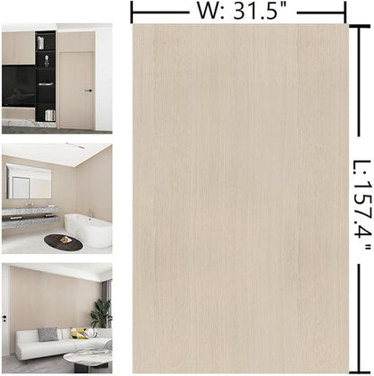 31.5"x157" Large Size Peel and Stick Wallpaper Beige Wood Look Contact Paper - Image 7