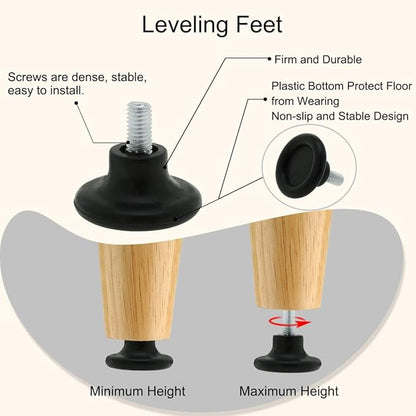 uxcell M8 x 18 x 45mm Screw on Furniture Glide Leveling Feet Floor Protector - Image 4