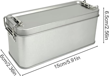 Metal Tins With Lids | Rectangular Storage Container - Image 5