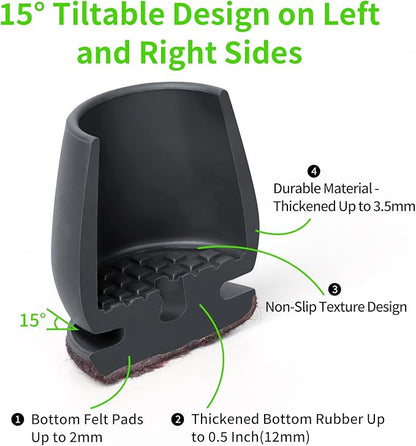 16PCS Small Chair Leg Floor Protectors, Metal Chair Leg Caps Covers Silicone - Image 3
